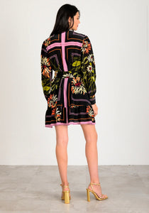 Lavender Brown - Elizabeth Dress - Black/Pink Multi