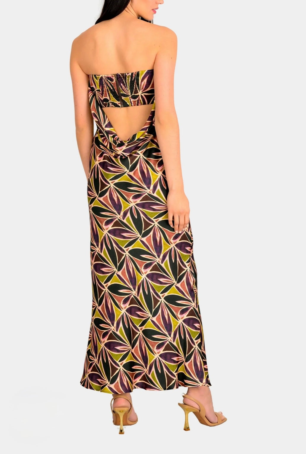 Talia Maxi Dress, by Lavender Brown OLIVE/ORCHET MULTI / S Talia Maxi Dress, by Lavender Brown OLIVE/ORCHET MULTI / S