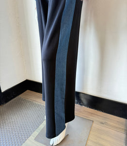 Stateside - Softest Fleece Chambray Trimmed Pant - Black
