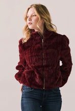 Load image into Gallery viewer, Chaser - Puff Sleeve Faux Fur Jacket - Cabernet