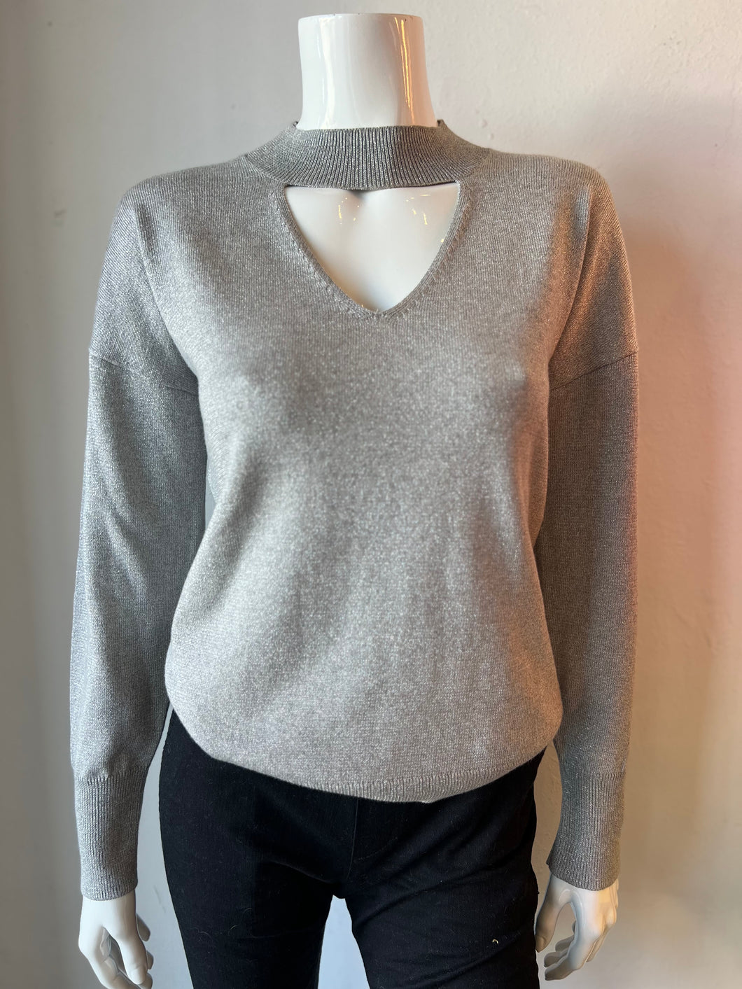 J Society Cut Out Sweater - Platinum