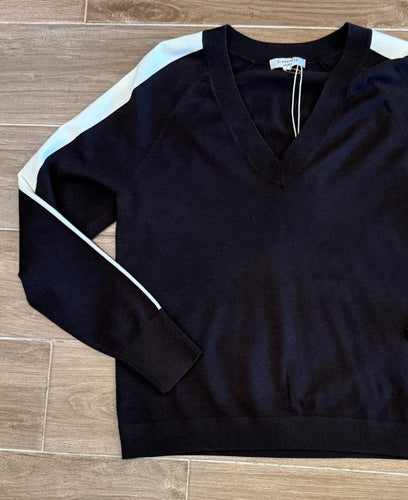 J. Society - Single Stripe V Neck - Chocolate