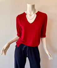 Load image into Gallery viewer, Sanctuary - Dolce- Notch Neck Tee - Red Berry