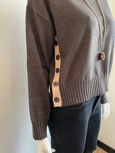 Pink Martini- Grigio Sweater- Dark Grey