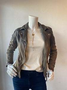 Mauritius - Karyn Ombre Leather Jacket - Taupe