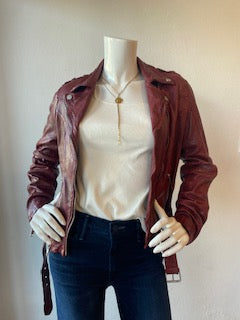Mauritius - Wild 2 RF Leather Jacket - Ox Red