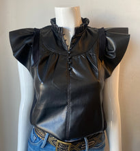 Load image into Gallery viewer, Melissa Nepton - Adalyn Mixed Vegan Top - Black