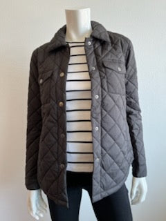 J. Society - Nylon Quilted Shirt Jacket - Black