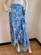 Load image into Gallery viewer, Sea Lustre - Honey Maxi Wrap Ruffle Skirt - Blue Grass