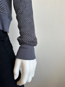LA Made- Carol Off the Shoulder Sweater- Pewter