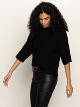 Load image into Gallery viewer, Sanctuary- Ribbed Sweater Tee- Black