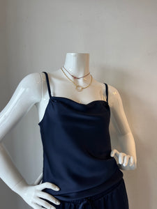 209 West 38th - Drape Neck Top - Navy