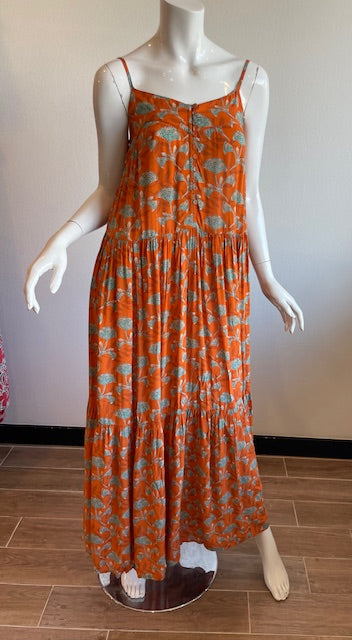 Burnt Orange Forever 21 Orange Maxi Dress Strapless Long Mermaid Prom Dress  With Lace-Up Back PromGirl