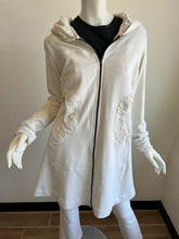 Load image into Gallery viewer, Color Me Cotton - Zip Front Long Hoodie - Ivory