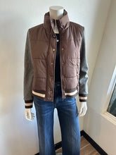 Load image into Gallery viewer, J Society Bomber Jacket - Chocolate / Grey