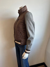 Load image into Gallery viewer, J Society Bomber Jacket - Chocolate / Grey