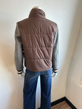 Load image into Gallery viewer, J Society Bomber Jacket - Chocolate / Grey