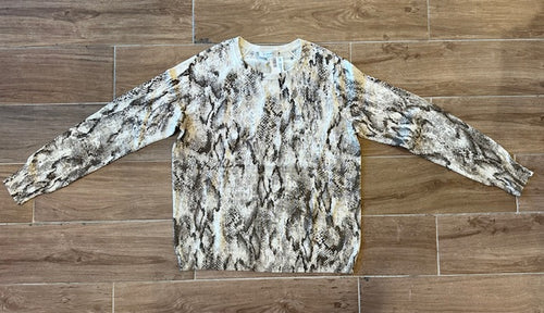J. Society- Python Crew Sweater- Beige