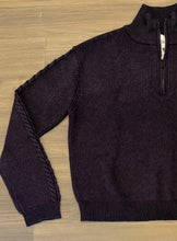 Load image into Gallery viewer, Stitches &amp; Stripes - Brinn Half Zip Sweater - Plum