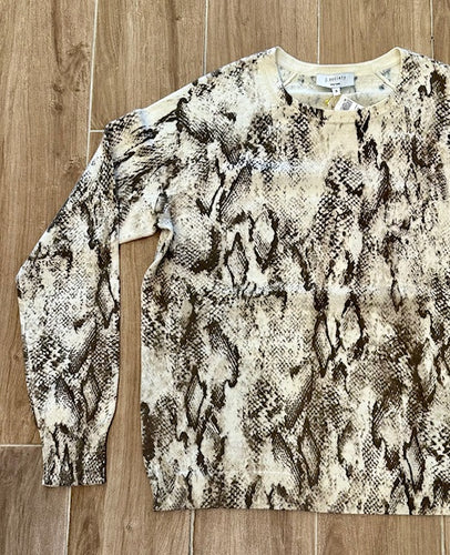 J. Society- Python Crew Sweater- Beige