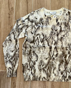 J. Society- Python Crew Sweater- Beige