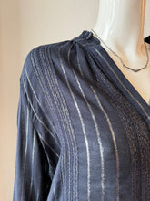 Load image into Gallery viewer, Velvet - Cynthia Boho Top - Navy