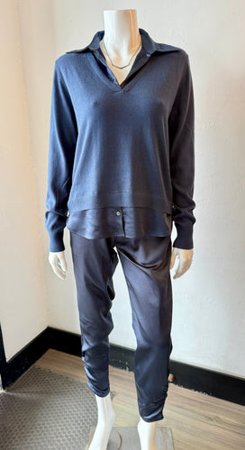 J Society - Rouched Bottom Pant - Midnight