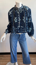 Load image into Gallery viewer, Maison Hotel - Shibori Dreams Sora Blouse - Ocean Ink