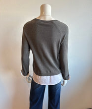 Load image into Gallery viewer, J. Society- Crew Neck Twofer- Gunmetal
