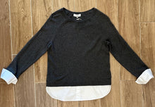 Load image into Gallery viewer, J. Society- Crew Neck Twofer- Gunmetal