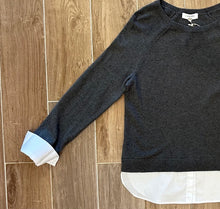Load image into Gallery viewer, J. Society- Crew Neck Twofer- Gunmetal