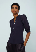 Load image into Gallery viewer, Melissa Nepton - Clemente Puff Sleeve Top - Great Navy