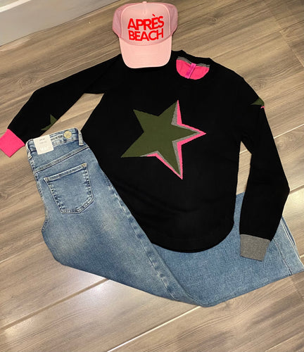 Zaket & Plover - Stars and Stripes Sweater - Black