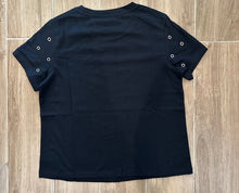 Load image into Gallery viewer, Sanctuary- Embellished Tee w/ Grommets- Black