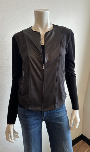 Lola & Sophie - Mixed Media Cardigan - Black