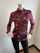 Load image into Gallery viewer, Sanctuary- L/S Mesh Mock Neck Top- Berry Glow