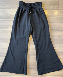 Mila - Crop Bell Bottoms - Black