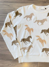 Load image into Gallery viewer, Pink Martini - Wild Horses Sweater - White/Brown