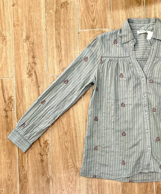 Maison Hotel- Amrit Blouse- Dusty Blue