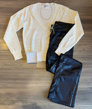 Load image into Gallery viewer, J. Society- Sequin VNeck Sweater- Vanilla