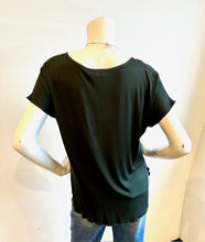 Load image into Gallery viewer, Lola &amp; Sophie- Hybrid Vneck Drop Shoulder Top- Forest