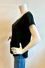 Load image into Gallery viewer, Lola &amp; Sophie- Hybrid Vneck Drop Shoulder Top- Forest