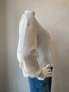 J Society - Open Stitch Cardigan - White