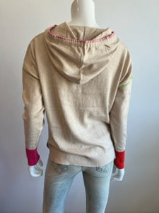 J. Society - Whipstitch Hoodie Sweater - Oat