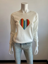 Load image into Gallery viewer, J Society - Striped Heart Crew - Chalk