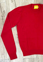 Load image into Gallery viewer, Wispr- Pointelle Heart Crew- Cochineal