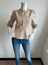 Load image into Gallery viewer, Melissa Nepton - Onia Vegan Leather Top - Khaki Beige