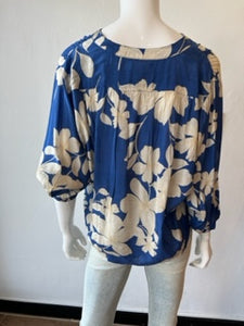 Velvet - Destina Button Up Blouse - Cobalt