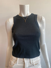 Load image into Gallery viewer, Mila - Ribbed Crop Tank Top - Charcoal