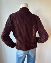 Load image into Gallery viewer, Lola &amp; Sophie- Velvet Moto Jacket- Burgundy